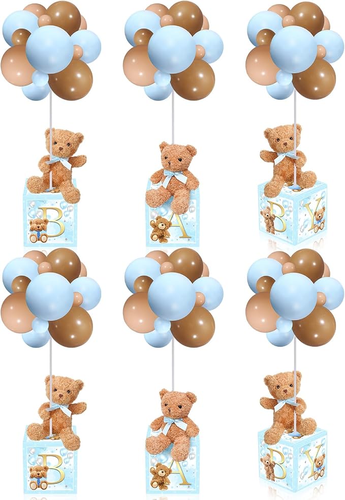 Lenwen 6 Sets Baby Letter Boxes Decorations Table Centerpieces by Lenwen