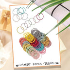 Unaone Hair Elastics Ties, 300 PCS Stretchable Rubber Hair Band No Crease Hair Band 2mm for Thin Hair, Suitable for Women, Men, Girls and Boys