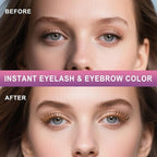 Eyelash & Eyebrow Color Kit, Professional Instant Lash & Brow Color Kit with Natural Results, Easy to Use, Eye Brow & Eye Lash Coloring Set DIY Hair Coloring for Salon Home Use 7ml (Brown/Light Brown)