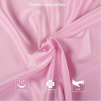 NTBAY Zippered Satin Pillow Cases for Hair and Skin, Luxury Queen Hidden Zipper Pillowcases Set of 2, 20x30 Inches, Light Pink