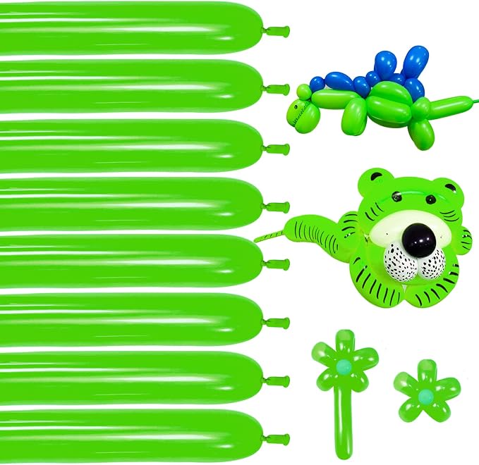 Green 260 Balloons for Twisting Balloon Animal, Long Skinny Balloons for by KUULBELAballoons