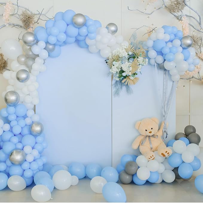 1 Set Reusable Inflatable Balloon Garland Arch Kit, Light Blue | 7 Pcs Linked - Image 6