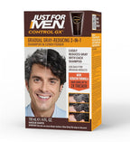 Just for Men Control GX Grey Reducing 2-in-1 Shampoo and Conditioner, Gradual Hair Color with Keratin for Stronger Thicker and Healthier Looking Hair, 4 Fl Oz - Pack of 1 (Packaging May Vary)
