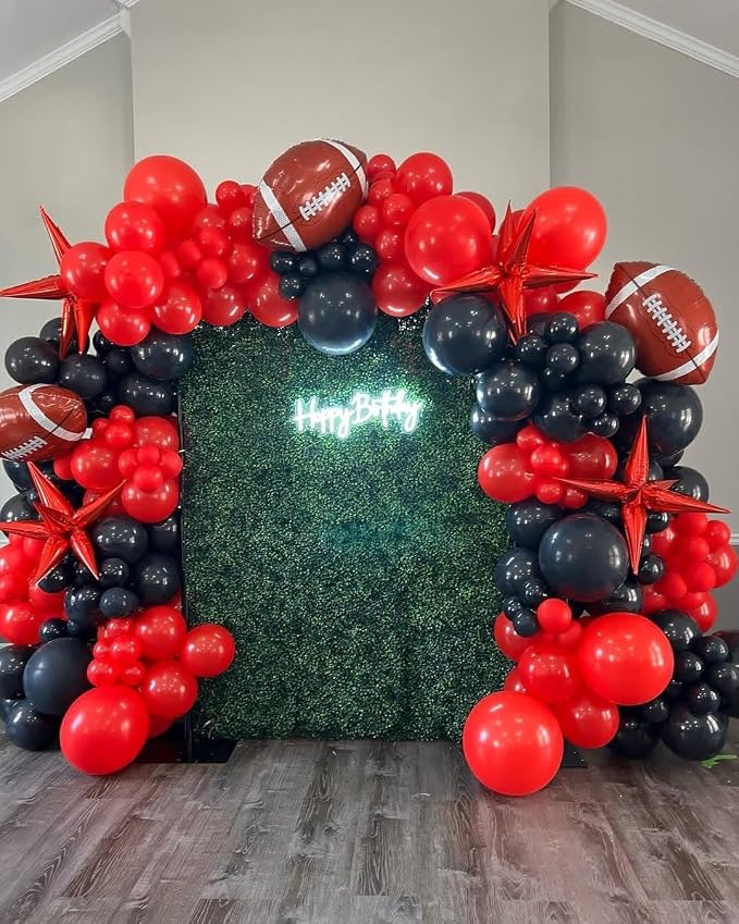 Red Black and White Balloons, 12in and 5in Red White and Black Latex Party - Image 6