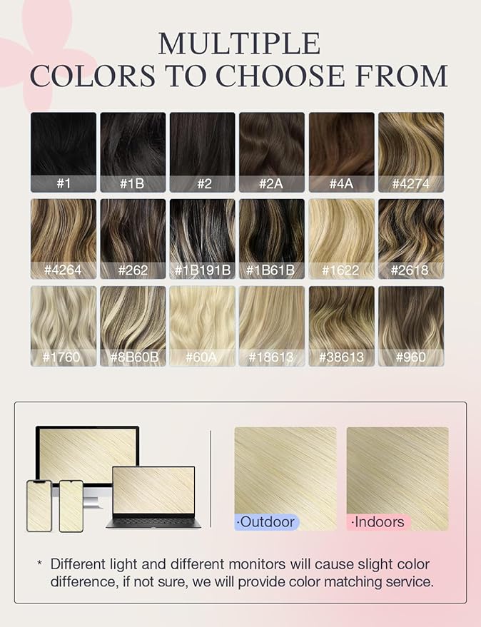 DOORES Invisi Edge Tape in Extensions Human Hair, Platinum Blonde 10 Injection Tape-ins with 10 Classic Tape-ins 50g 18 Inch, Injected Tape in Extensions Virgin Human Hair Thick Ends