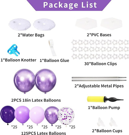 Purple Balloon Column Stand Kit Set of 2 - Image 3