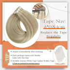 Full Shine Highlight Blonde Tape in Hair Extensions Color 16P22 Tape in Extensions Human Hair 18Inch Double Sided Extension Invisible Skin Weft 100G 40Pcs Soft Straight for Women