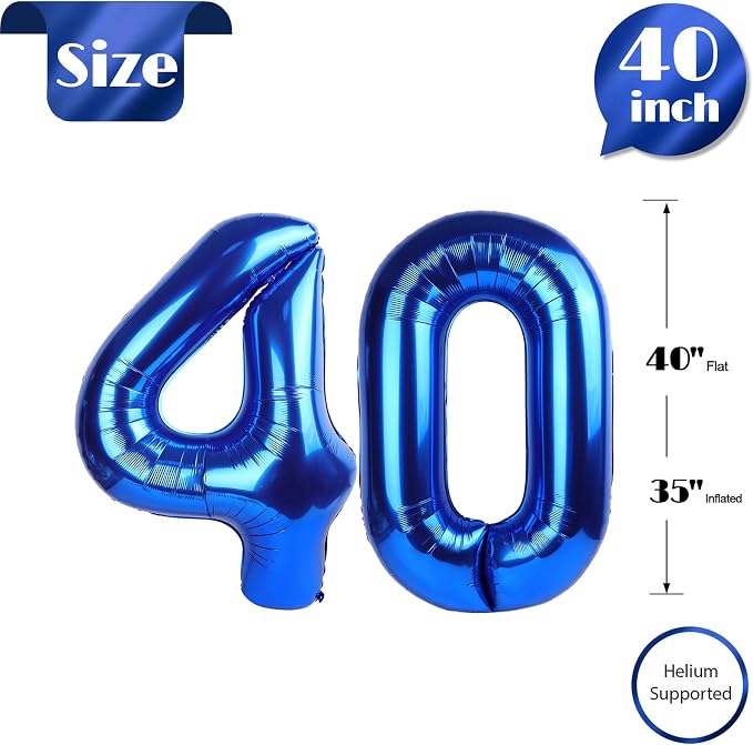 Navy Blue 40 Balloon - Image 6