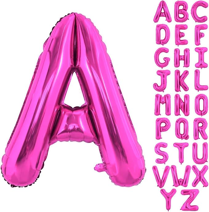 Hot Pink Letter A Balloons, A Letter Balloon 40 Inch Foil A Balloon | Hot Pink by BBPOOL