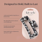 Kitsch Jumbo Hair Clip for Women – Recycled Plastic Hair Claw Clip | All-Day Strong Hold, Durable Non-Slip Grip for Thick & Thin Hair | Ideal Gifts for Women and Stocking Stuffers - Black, 1pc