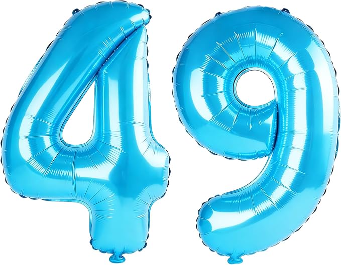 40 Inch Number 49 Balloons for 49th Birthday Party Decorations, 0-100 Jewelry by FOBELEC