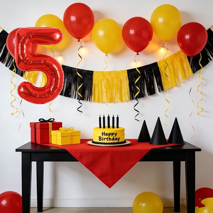 40 Inch Red Foil Number 5 Balloon - Image 6