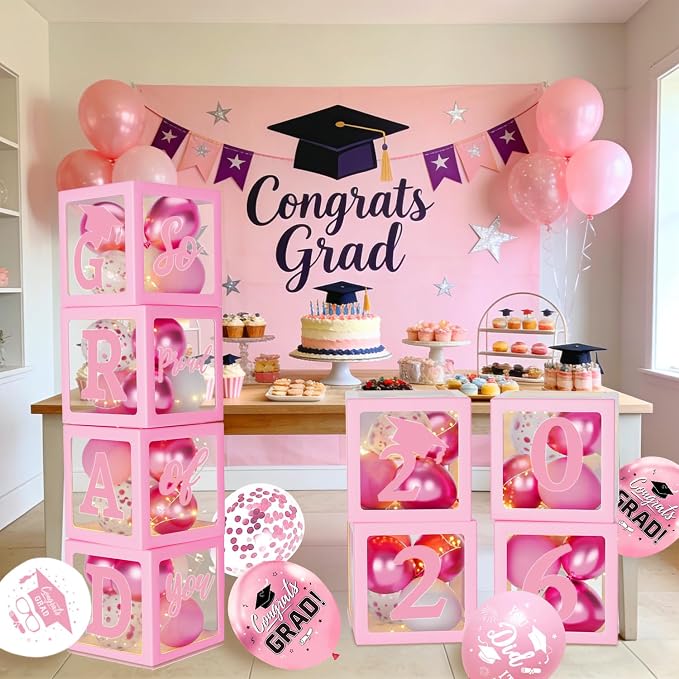 Pink Graduation Decorations Class of 2026 - Image 6