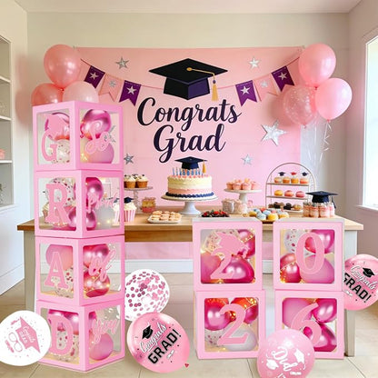 Pink Graduation Decorations Class of 2026 - Image 6
