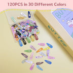 Premium Snap Mini Hair Clips - Kids Metal Non Slip Hair Bow Clips for Girls Toddlers Hair Accessories (Colorful 30 Colors)