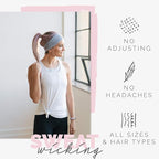 Maven Thread 4" Wide Workout Headbands for Women (2 Pack) – Non-Slip Sweatbands for Gym, Running & Yoga