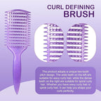 Curly Hair Brush & Curl Defining Brush – Easily Detangles Knots with Less Pulling – Styles Wet or Dry Hair, Tames Frizz for All Curl Types (Claret)
