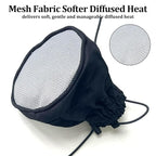 Diffuser Sock for Hair Dryer Curly Hair, Foldable Travel Diffuser Hair Dryer Attachment, for Curly and Wavy Hair, Fits Most Standard Size Hair Dryers (Silver)