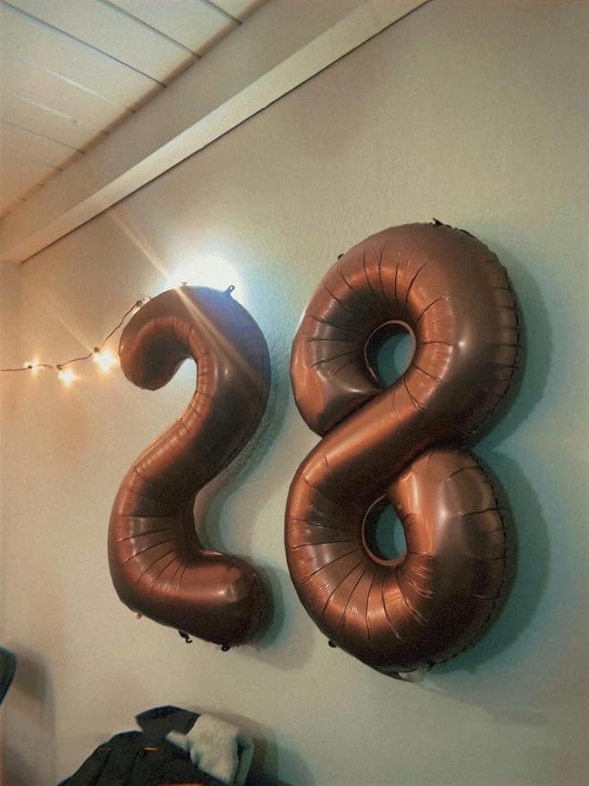 Number Balloons 0 Balloon 40 inch Coffee - Image 3