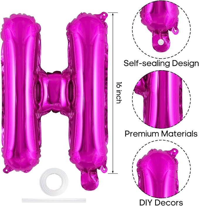 Happy Birthday Balloons Banner, Foil Balloon Personalized Name Letters Balloons - Image 5