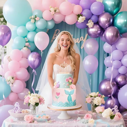 100pcs Pastel Purple Latex Balloons 12 inch | Lavender Light Purple Lilac - Image 7