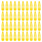 2 Inch Yellow Hair Clips Barrettes Metal Snap Clips for Women Durable Water Drop Ideal Hair Accessories for Hairdressing Wedding and Everyday Use 20 pcs
