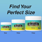 KOOL Braiding Gel Maximum Hold for LOC & Twist - No Flaking, No Whitening, Fast Drying, High Shine, Cool & Refreshing, Long Lasting Hold (15 oz)