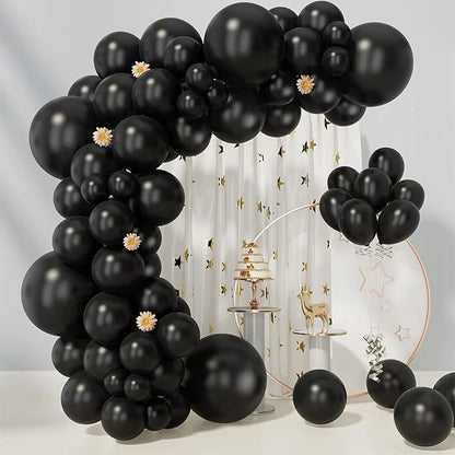 EMART Black Balloons 12 Inch 100pcs, Latex Balloons - Image 6