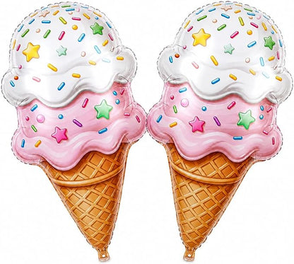 36 Inch Large Ice Cream Balloons Cone Kit, Giant Sweet Pink Ice Cream Sprinkle by Togvu