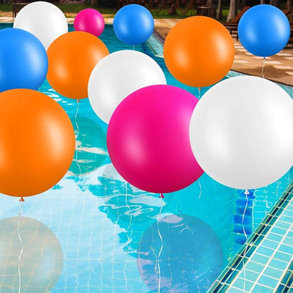 Gejoy 24 Pcs Pool Giant Balloons 36/24/18 Inch Jumbo Large Big Latex Balloons by Gejoy