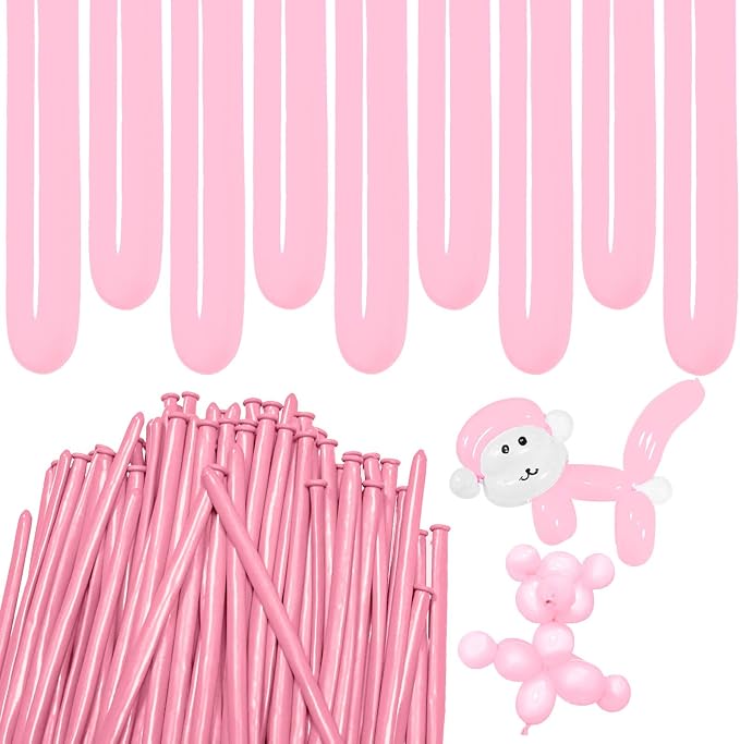 Light Pink Long Balloons Premium 260 Twisting Animals Magic Balloons by ZBYDNG