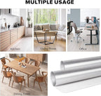 Clear Floor Mat for Home, 4'×6' Large Non-Slip Plastic Rug for Under Kitchen Table, Durable Waterproof Vinyl Area Mat for Baby Spills, Dog Accident, Anti-Scratch Floor Protector for Living Room