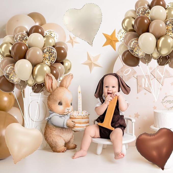 Brown Gold Balloon Garland Arch Kit, 18 12 10 5 inch Different Sizes Brown - Image 4
