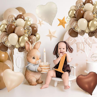 Brown Gold Balloon Garland Arch Kit, 18 12 10 5 inch Different Sizes Brown - Image 4
