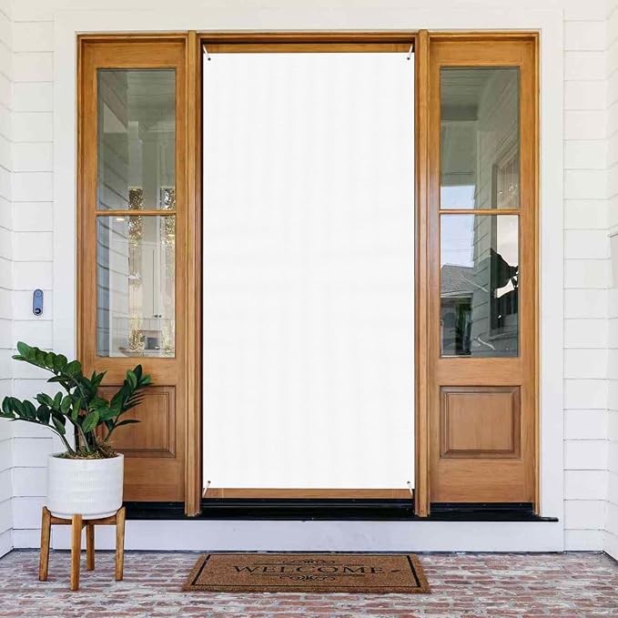 Custom Door Cover Banner, Plain White | Decoration Banner Background Sign by ZOLRITH