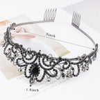 Didder Tiaras for Women, Black Crystal Crowns for Women Princess Crown Tiaras and Crowns for Women Girls Women's Headbands Halloween Christmas Bridal Wedding Prom Birthday Party Gift
