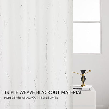 Deconovo Living Room Curtains 63 Inches Long, Thermal Insulated, Room Darkening - Image 5
