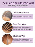 YIROO Burmese Bye Bye Knots Curly Wig Human Hair with Finger Coil Ends,Glueless Wig Human Hair Pre Plucked Pre Cut 7x5 Lace Front Wig Pre Bleached Wear and Go Beginner Friendly 150% Density 22Inch