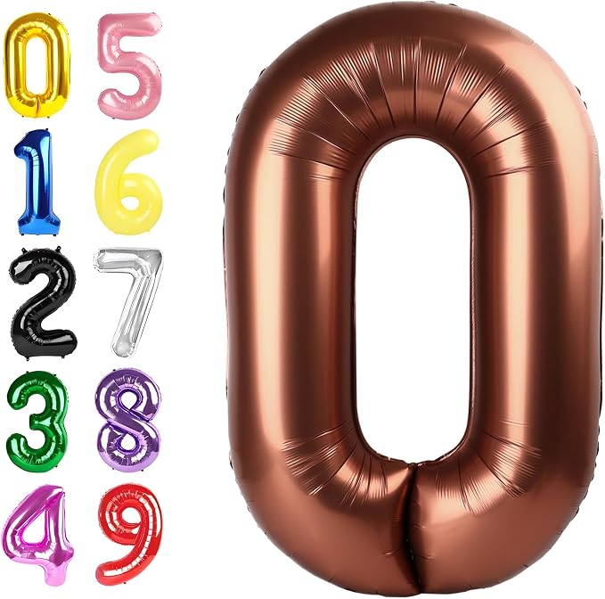 Number Balloons 40 Inch Black 9 Balloon by Argthjy