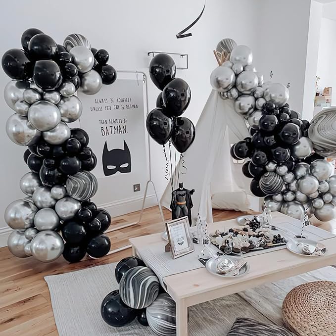 PartyWoo Black Balloons 50pcs Matte Black Latex Helium Balloons 5 Inch | - Image 3