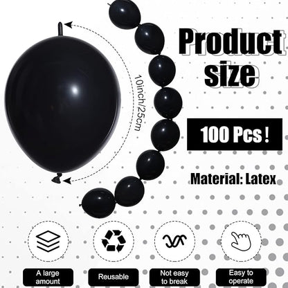 100 Pcs Link Balloon Quick Linking Latex Connected Balloons Linkable - Image 2
