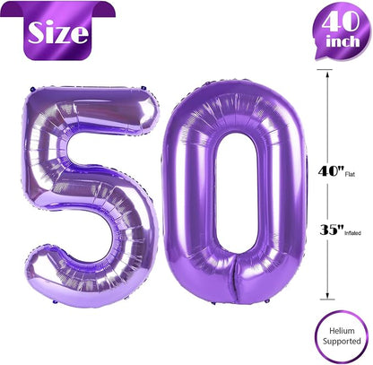 Purple 50 Balloon - Image 5