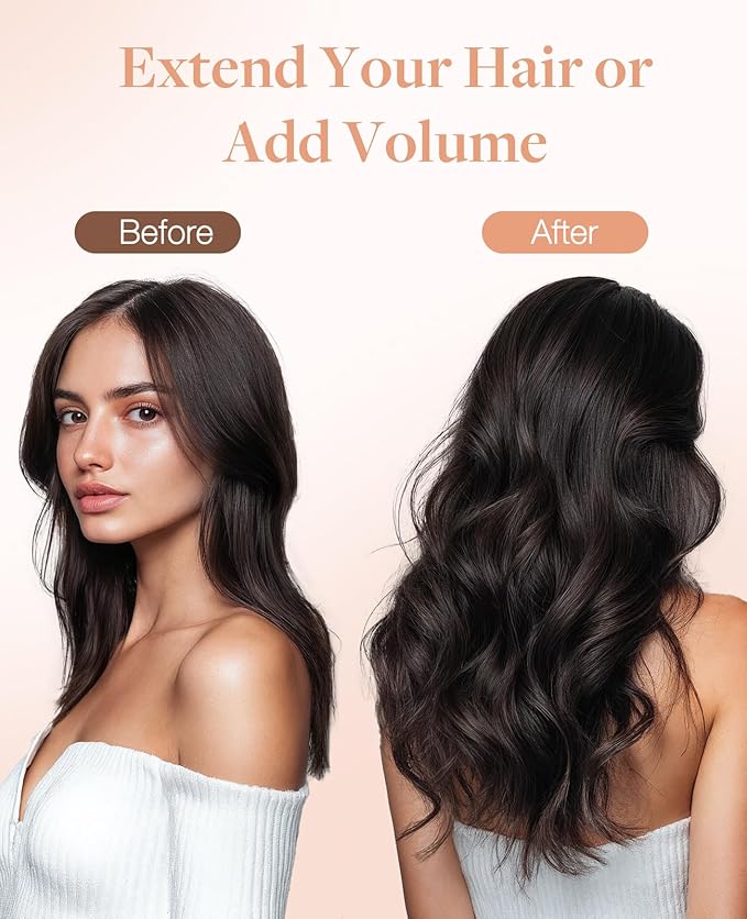 GOO GOO Invisi Edge Tape in Hair Extensions Human Hair, 2/6/18 Balayage Brown to Dirty Blonde, 20pcs 16inch 50g, Virgin Remy Hair, Seamless Injected Tape, Natural Look