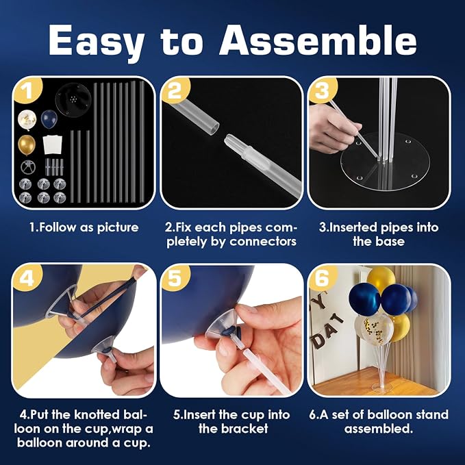 Voircoloria 6 Sets Balloon Stand Kits - Image 4