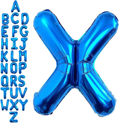 40 Inch Blue Letter X Balloons, DIY Phrase Foil Alphabet Letter X Balloons DIY by LHOAVWE