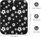 Large Long Hair Cut Cape, Hairdressing Haircut Apron Soccer Balls Football Hair Cutting Cloak for Hairdressers