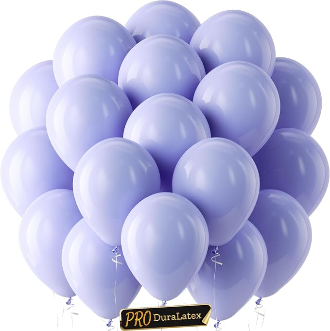 Pro Duralatex Dusty Purple Extra-Thick Balloons 120 Pack 10 inch | Lavender by Bezente
