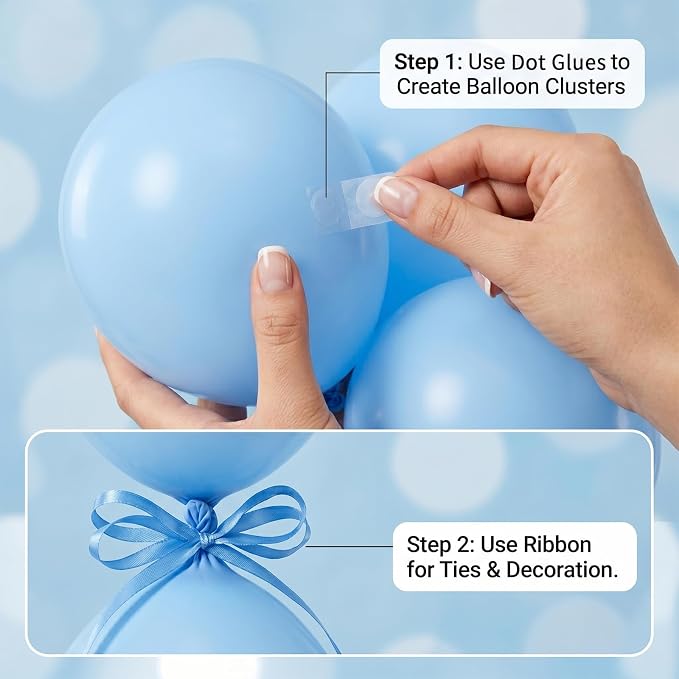 50pcs 12 Inch Matte Pastel Blue Latex Balloons 12 Inch | Premium Light Blue - Image 3