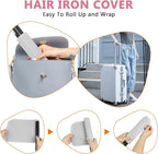Larger Size Silicone Heat Resistant Mat for Curling Irons, Flat Irons, Hair Straightener and Other Hair Styling Tools, Portable Hot Tools Pad Cover for Travel Vanity Salon(12.0" x 9.0")
