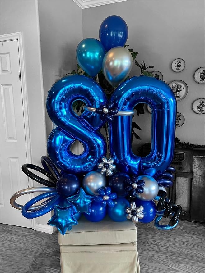 Numbers 3 Balloon 40Inch Navy Blue Balloons - Image 3